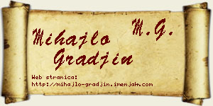 Mihajlo Građin vizit kartica